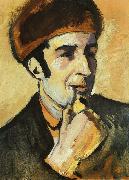 August Macke Portrait of Franz Marc France oil painting reproduction